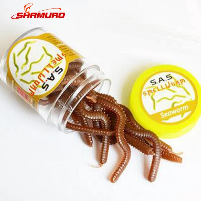 

40g Mini Bottle Soft Fishing Lures Earthworms Smellworms Seaworms Corns Worms Capsule Bait Carp Fishing, Picture