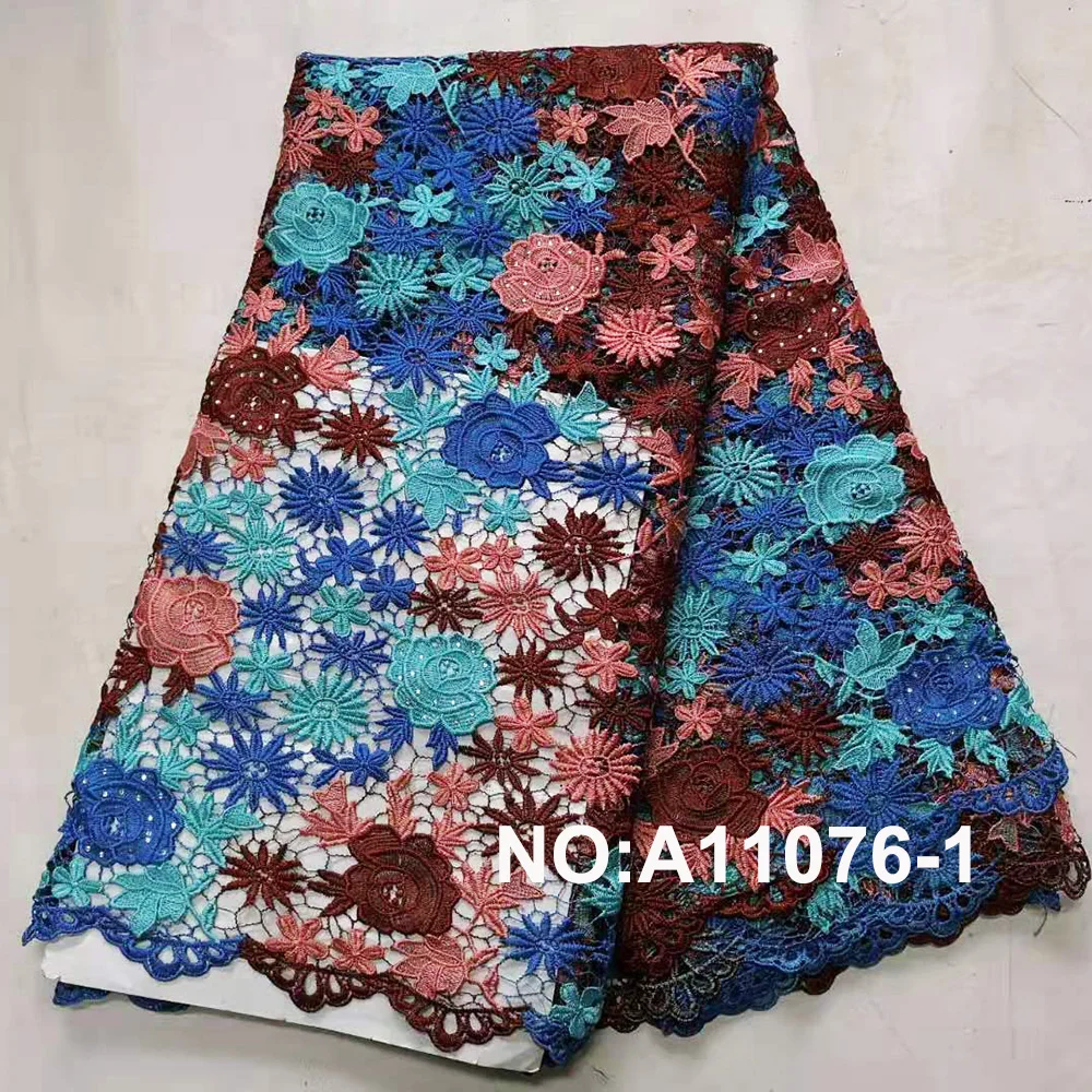 

new cord multicolor Fashion styles fabrics nigeria party high quality african guipure lace fabric