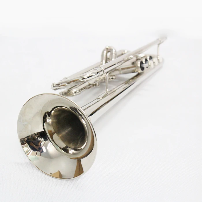 

B Flat trumpet Standard Bb Nickel Trumpet Set for Student Beginner Professional Trumpet for Sale (FTR-100N), Silver