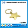 custom logo gold star shape metal keyring cute key chain