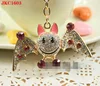 High quality fashion alloy custom originality bat full rhinestone keychain