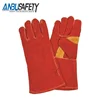 Good construction long arm red welding gloves