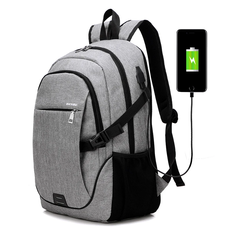 

Business Fashion Hotselling Style Lightweight Nylon Laptop Backpack Bag With USB Charger, Customized color