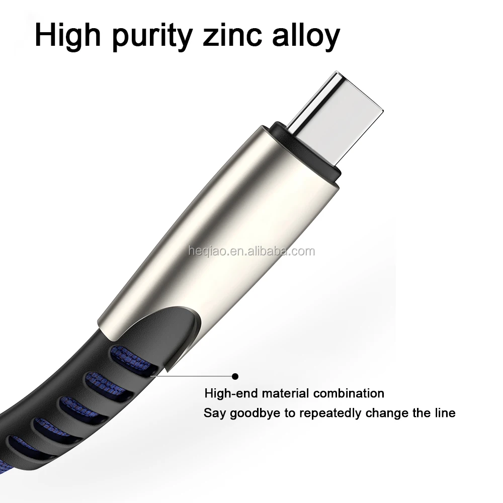 21C High quality 2.4A fast charging sync data cloth braided usb cable - ANKUX.COM