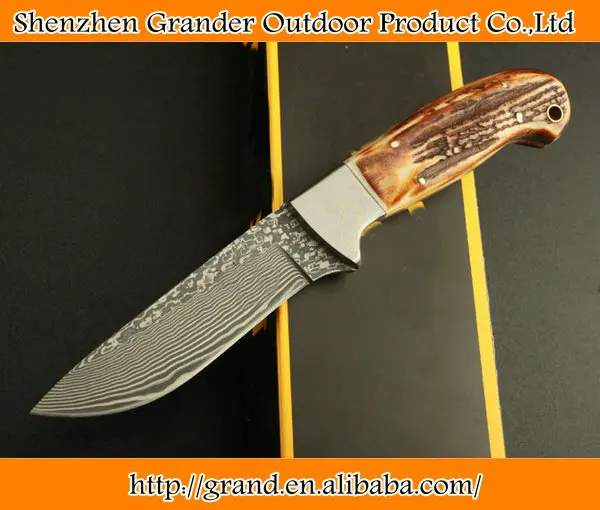 

pure hand made damascus steel straight knife damascus hunting knives collection knife 4584