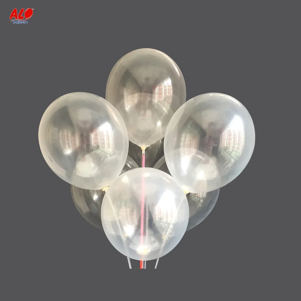 

100pcs/bag 10 inch Round Shape Helium Clear Transparent 10inch Latex Balloons