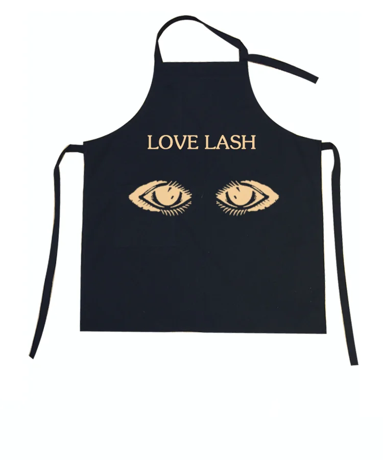 

Wholesale custom logo polyester cotton beauty salon eyelash apron, Multicolor