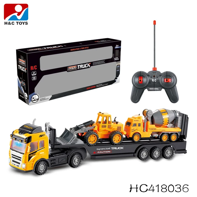 remote control toy truck and trailer