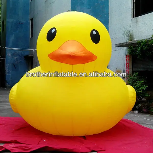 Inflatable Christmas Yellow Duck Hunting Decoys With Hat For Promotion