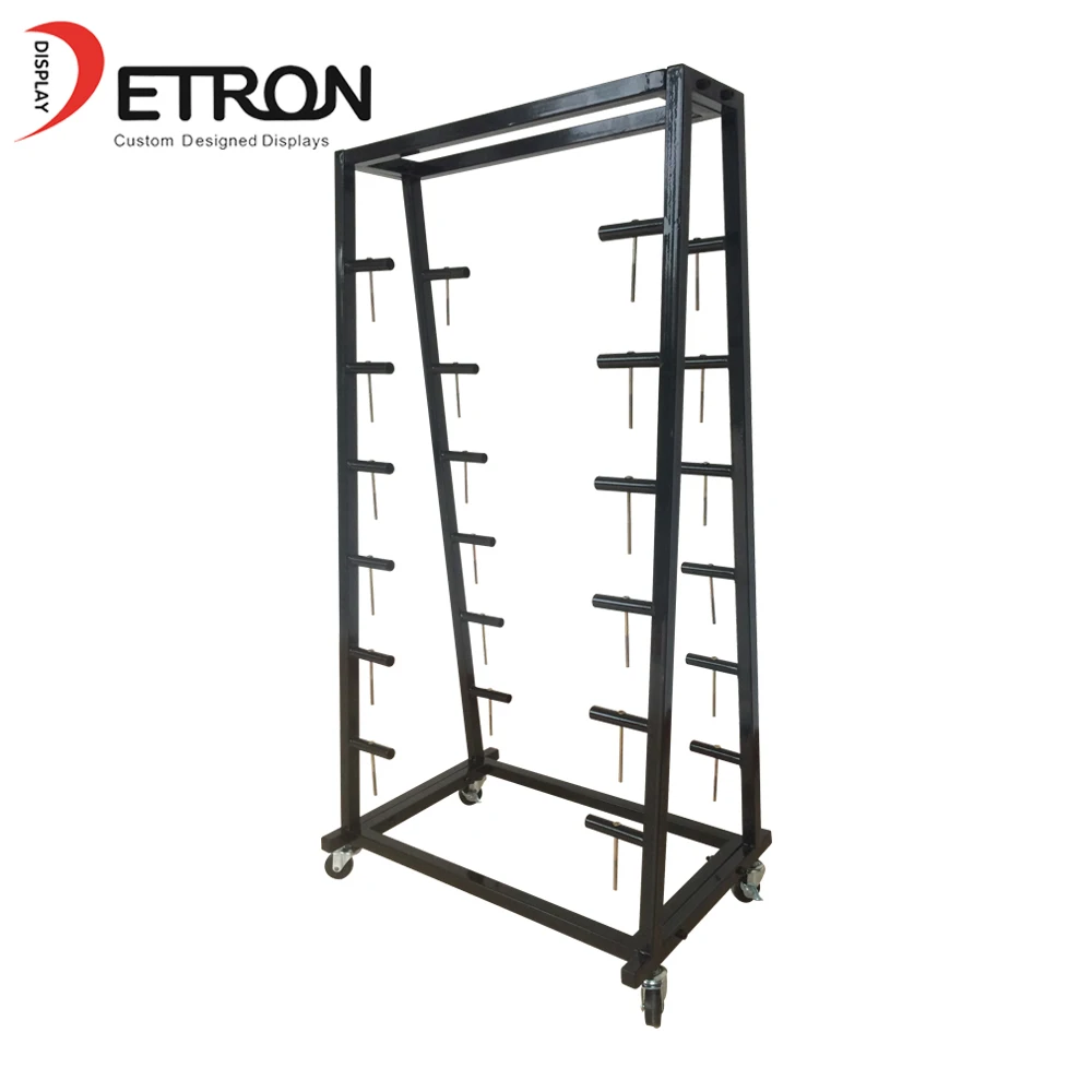 Moveable Customized Metal Fabric Roll Display Storage Rack(id10759607