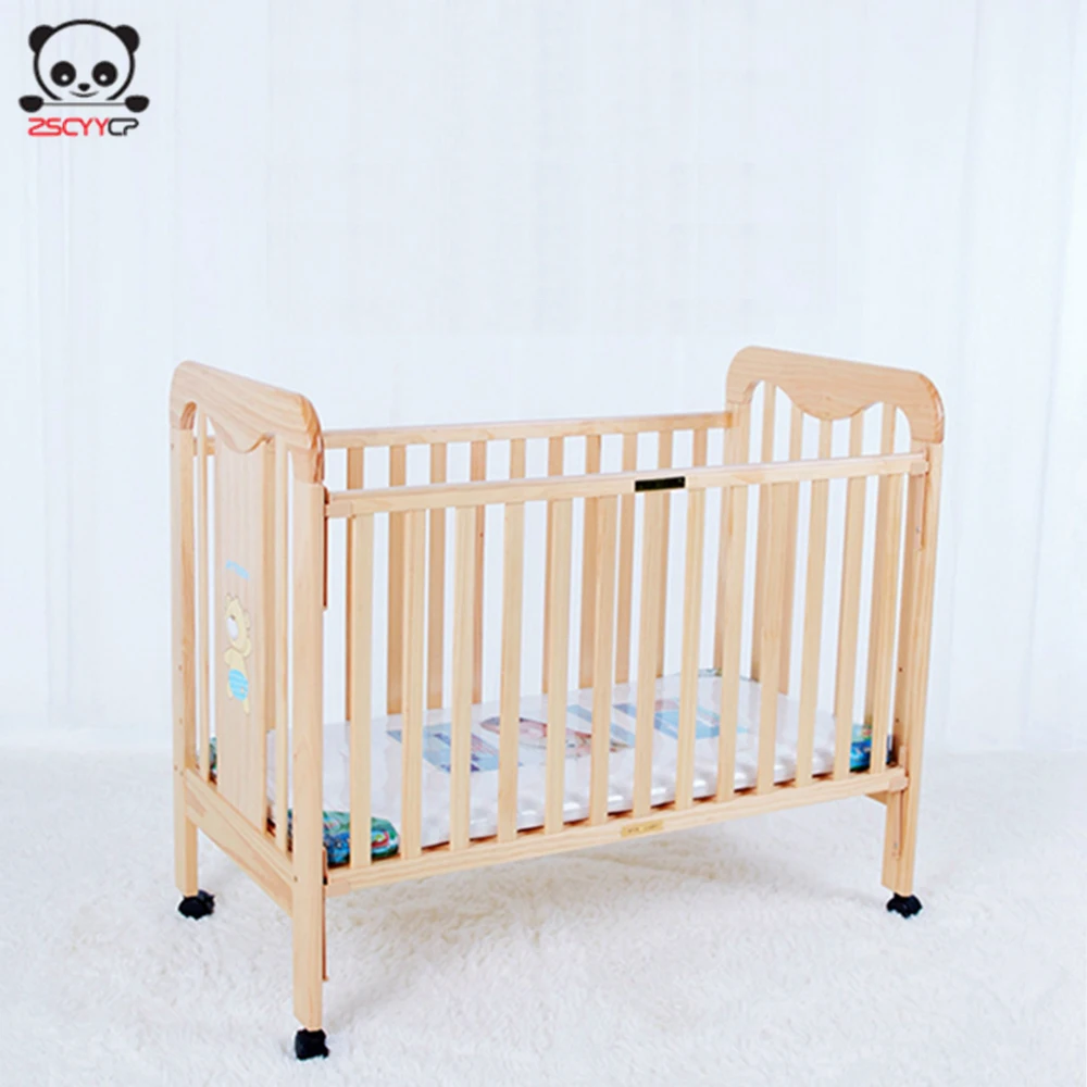 

1.2m Multifunctional Adjustable Solid Wood baby bed with Mattress and Mosquito Nets Newborn baby cot