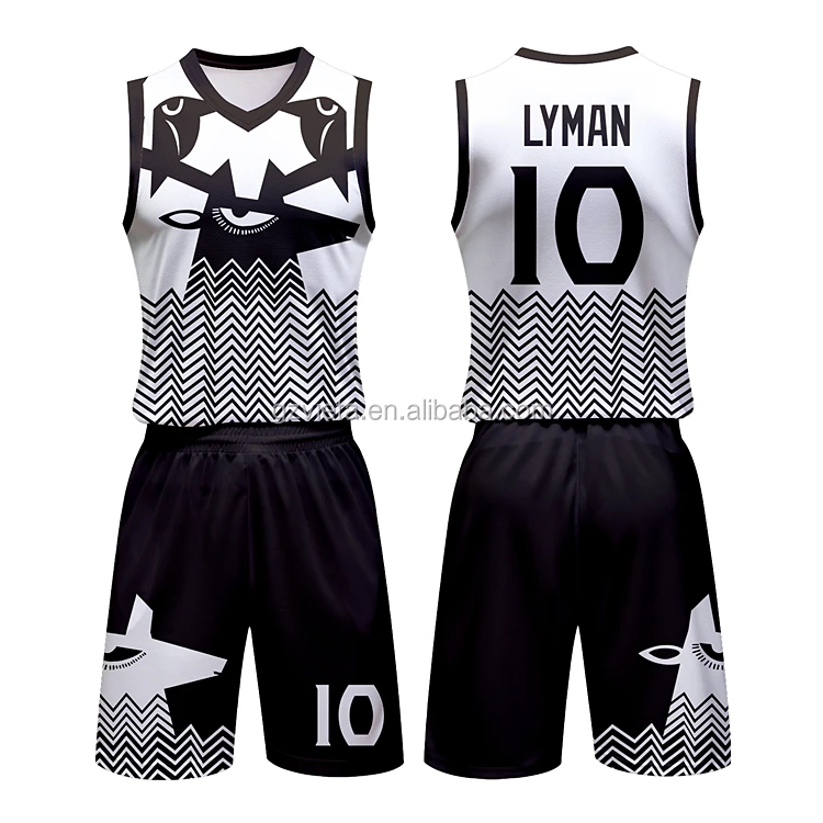 black and white sublimation jersey