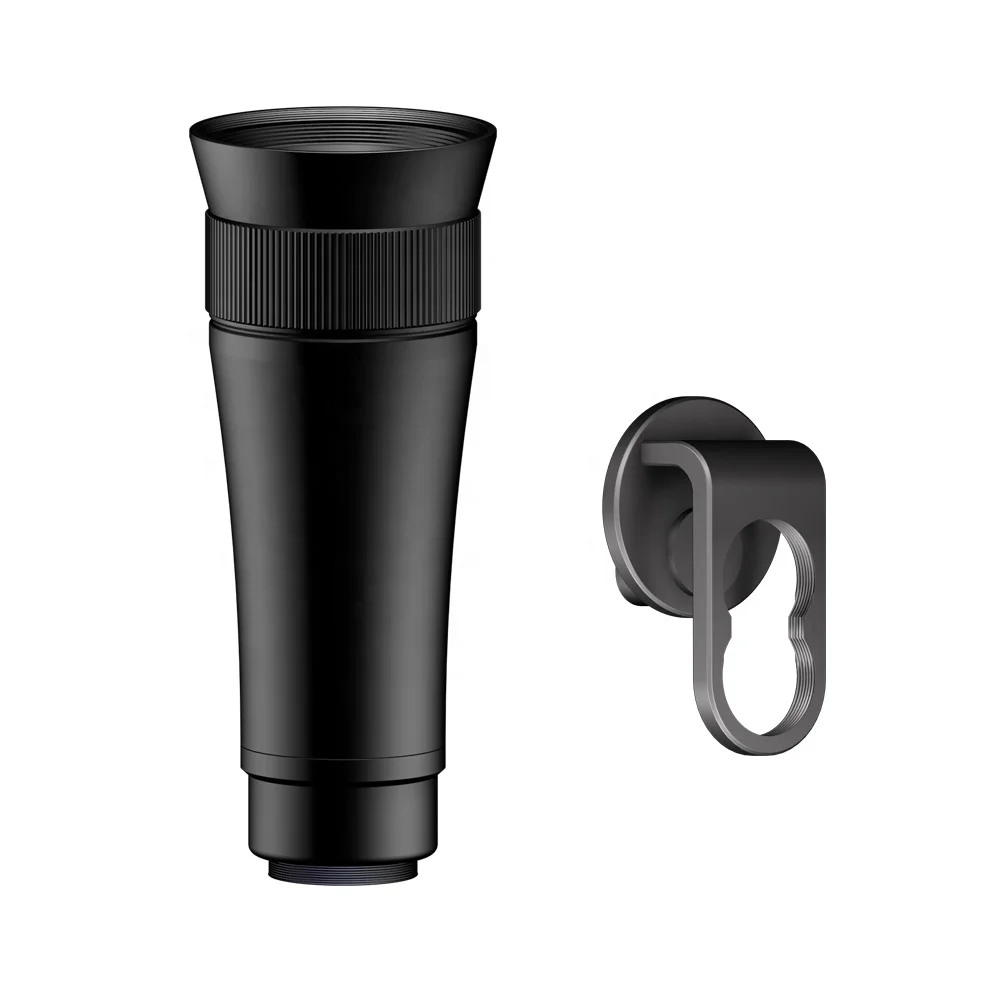 

Photography equipment 18x optical zoom telescope lens for mobile cell phone camera lens, Black