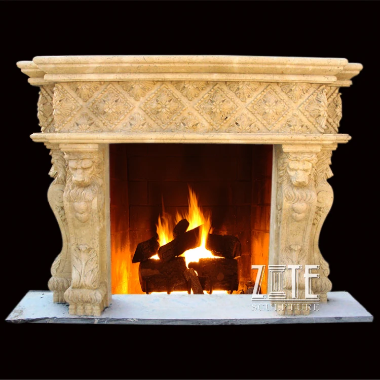 Customized Service Marble Decorate Corner Fireplace Mantel Designs