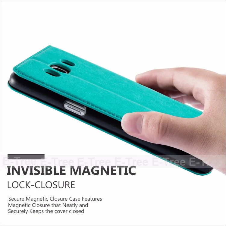 

Invisible Magnet Artificial Leather Wallet Mobile Phone Case Back Cover For Samsung Galaxy J5 2016 J510, 10 color