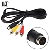 LBT 2018 New High Quality 1.8m 6ft 10 Pin composite RCA Audio Video AV Cable Cord TV Connector for Sega Saturn