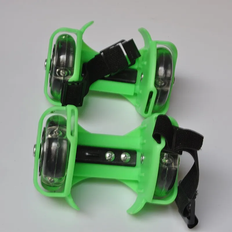Adjustable Heel 2 Wheels Flashing Skate Roller With Led Lights Shoes