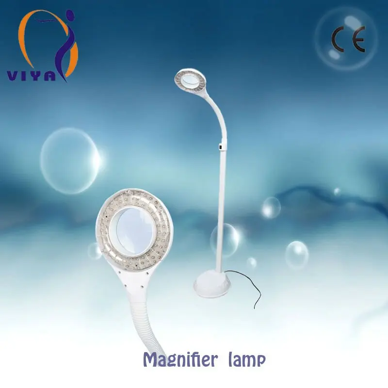 Floor Standing Salon Magnifier Lamp With Lens