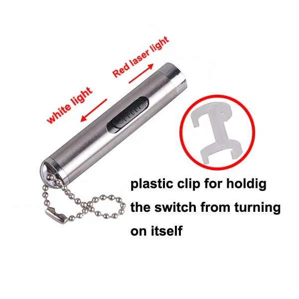 Promotion Laser Key Chain Metal MINI LED Keychain UV Light