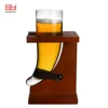 2019 Customized Handmade Unique Design Transparent Clear Horn Shaped Beer Steins Beer Glass