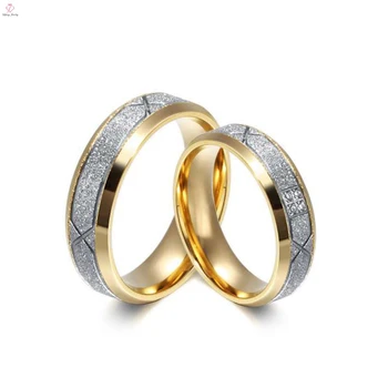 Cheap Frosted Diamond Rings Fake Gold Wedding Rings Simple Buy