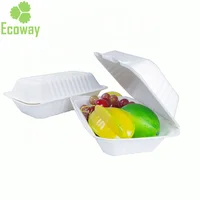 

Hot sale Disposable Sugarcane Bagasse Biodegradable Food container Take Away Lunch Box Food Packing Box