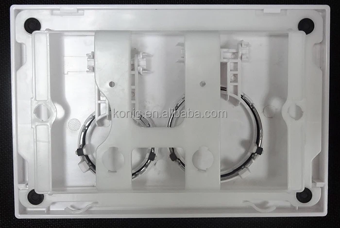 
Front push dual flush plate with button in white for hidden in wall toilet tank K005 