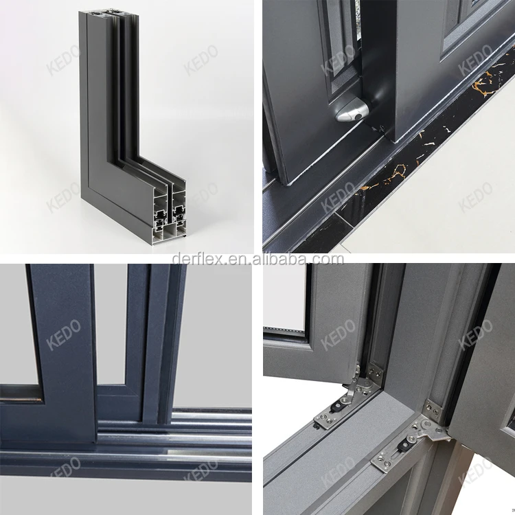 Aluminum alloy open lift sliding corner windows and doors with double glass