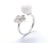 2016 ceramic jewellery attractive silver 925 bead flower zircon ring sizes