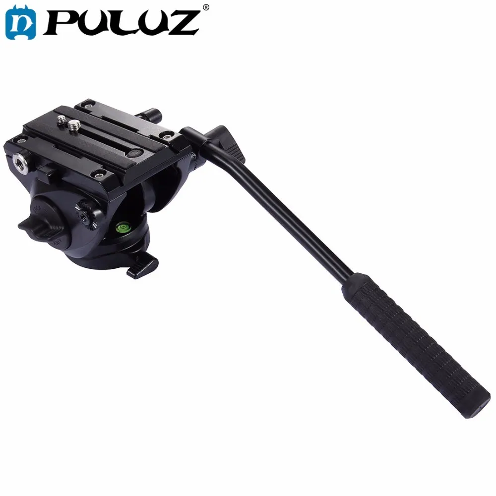 

PULUZ Video Camera Tripod head Hydraulic Damping Fluid Drag Pan Head with Sliding Plate Panoramic Head for Slider Monopod DSLR