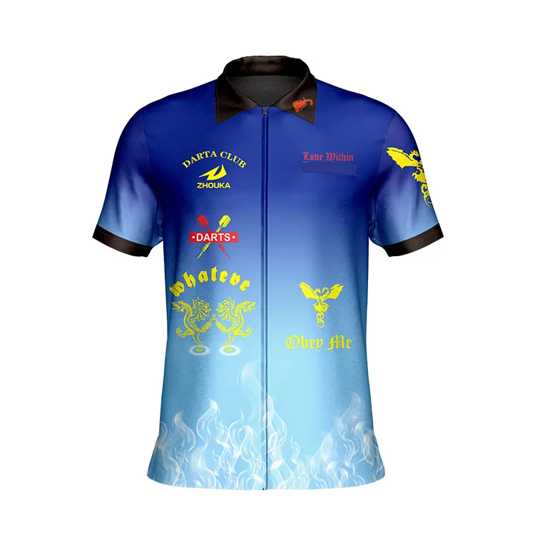 Design Your Own Custom Dart Shirts Jersey Polo With Zippers Team ...