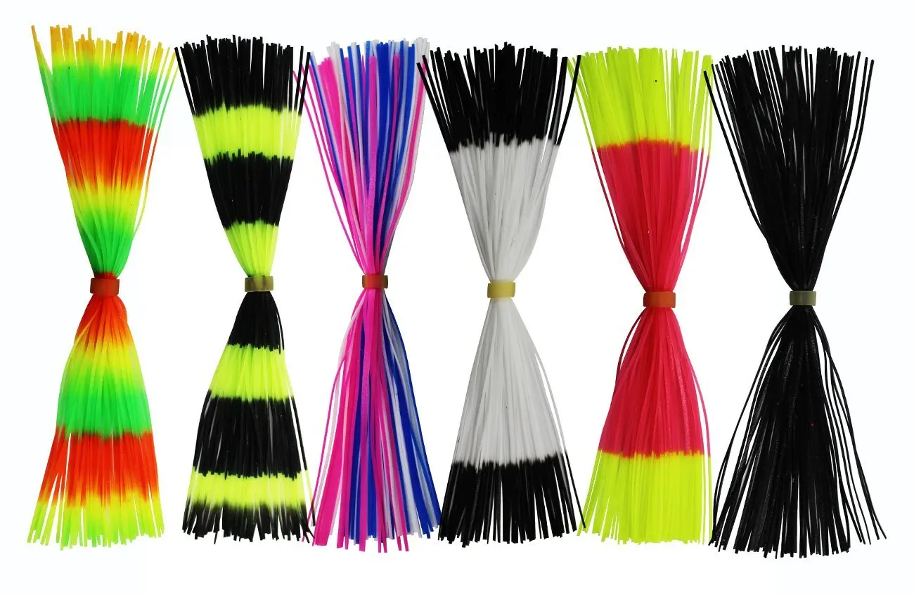 Buy Silicone Rubber Jig Skirts 20 Bundles 40 Strands Frog Leg Mixed