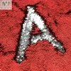 Nanyee Textile 5mm Reversible Sequin Red And Silver Fabric
