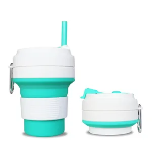 Image of Eco BPA Free Hot Cold Reusable Silicone Drinking Cup Shrink Portable Coffee Mug