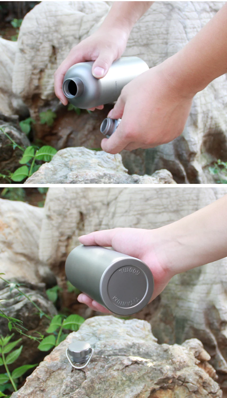 Hiking Cycling Bottle Pure Titanium Water Sports Bottle