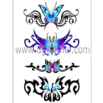 Fashion 2013 Tribal Tattoo Butterflies For Adult Female 