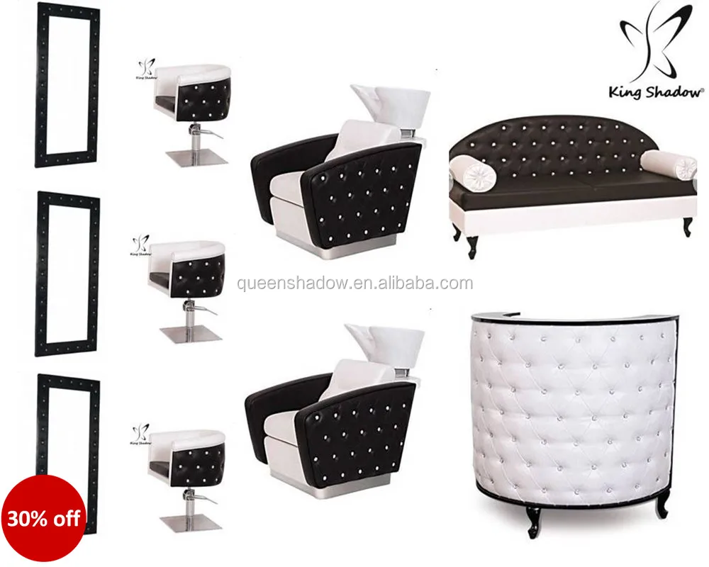 

Wholesale salon shop furniture barber set mirror station shampoo chair with bowl, Changeable