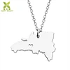 Country America Map Necklace Georgia State Shape Jewelry With Heart Gift For Her