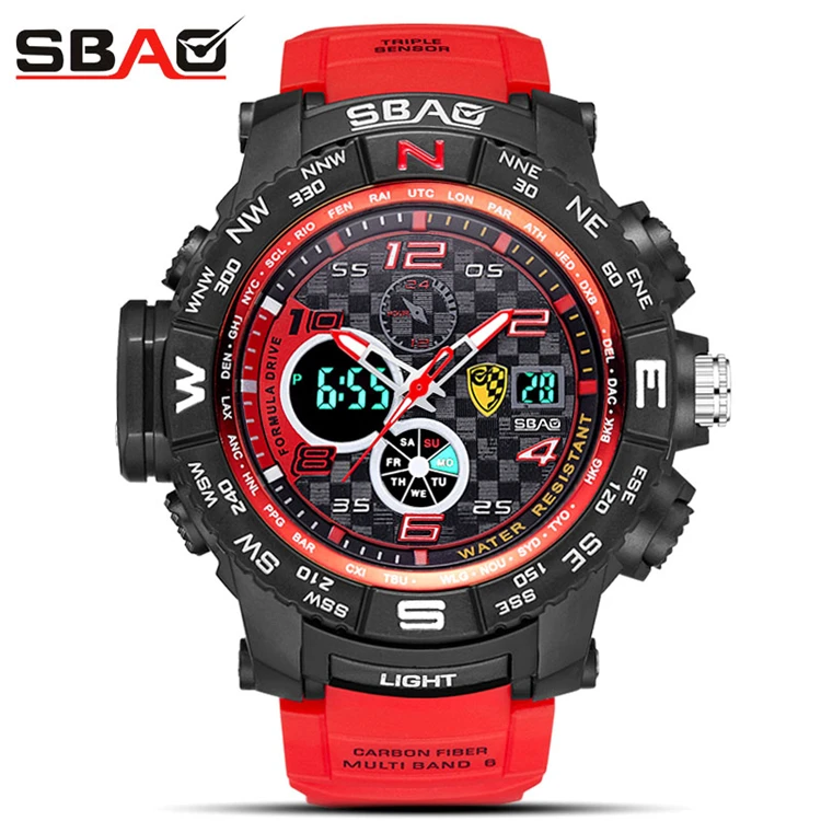 

SBAO S-8006-2 LED Electronic Wrist Watches for Men Female Military Army Digital Watch Men's Style Fashion Sports Shock Watch
