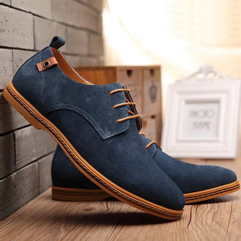 Details about   Retro Mens Real Suede Leather Business Formal Shoes Oxfords Work Office Casual L 