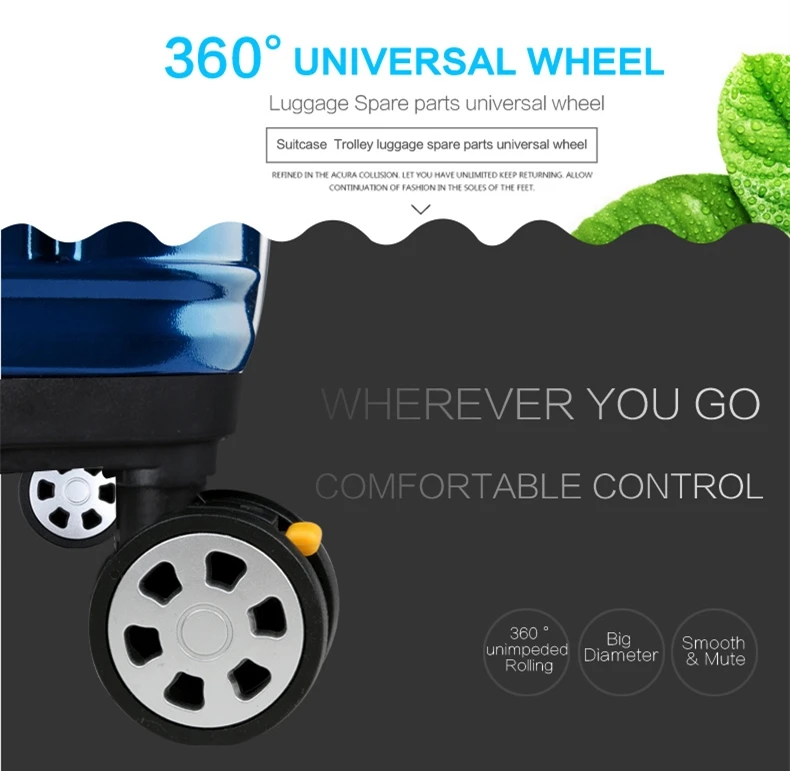 Customized Swivel Polyamides Eminent Luggage Wheel Replacement For Hard ...
