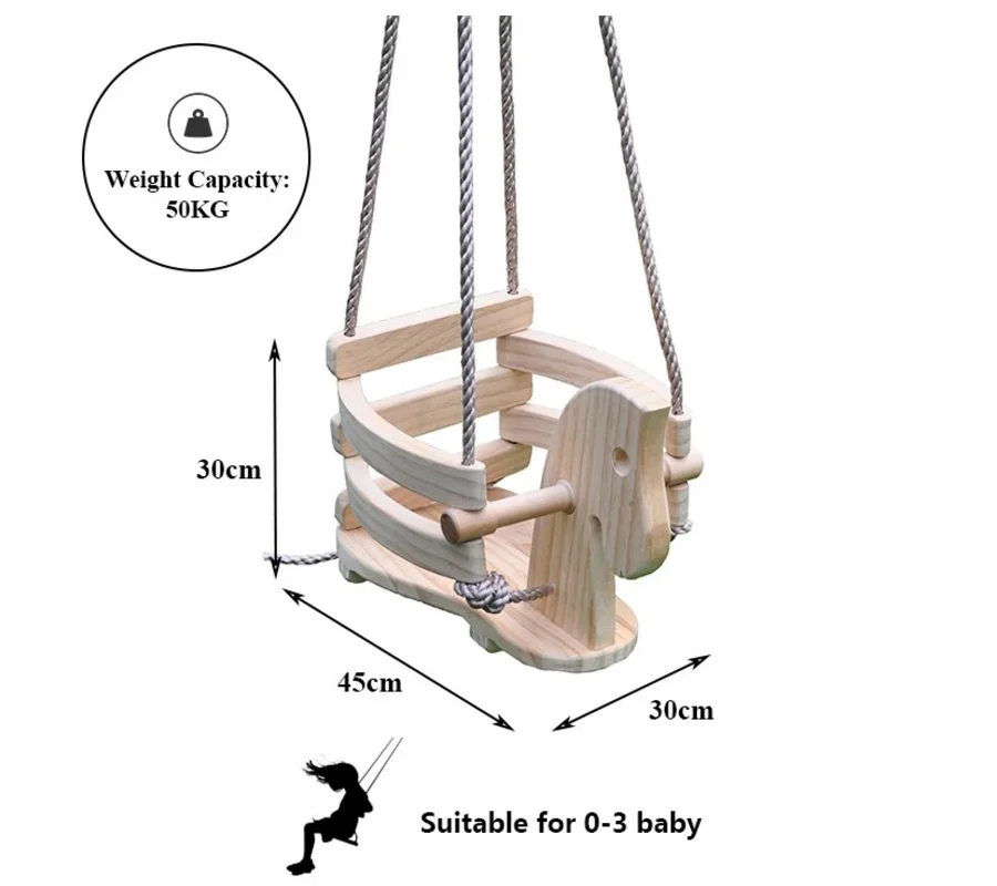 Popular Family Item Outdoor Indoor Toddler Wooden Baby Swing Seat Buy