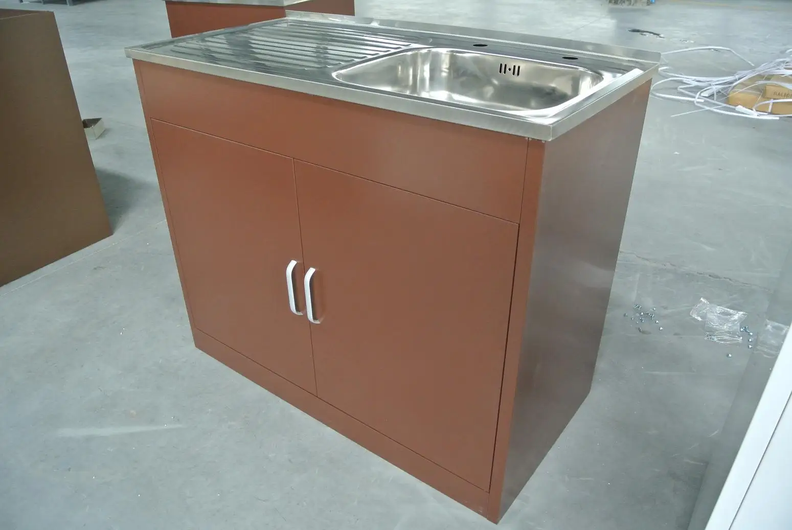 Modern Design Corner Metal Bathroom Sink Cabinet