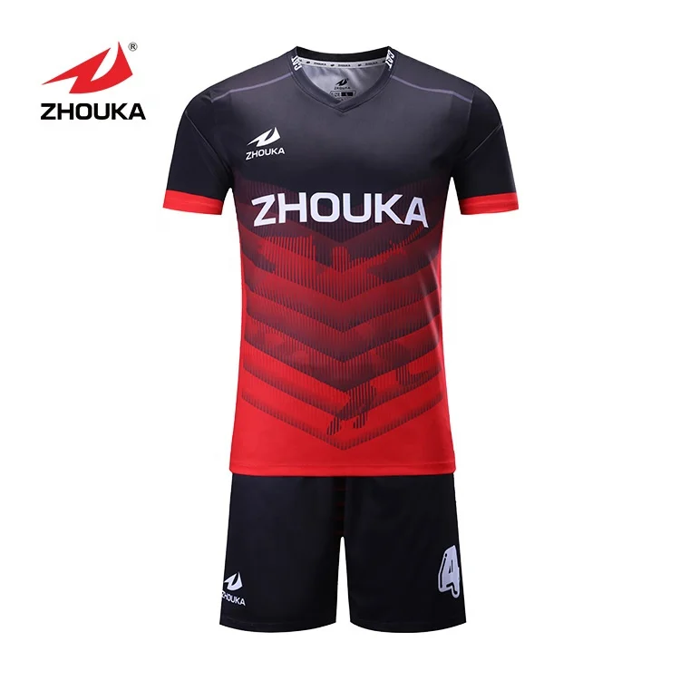 

Design A Football Team Kit Cheap Soccer Jersey Set For Team maillot de foot Sublimation Soccer Wear Printing Football Jersey, Custom color