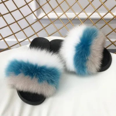 
Hot sale High Quality Colorful Fur Sliders fur slipper indoor 