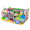 Household children indoor naughty game playground slides with indoor rock climbing wall