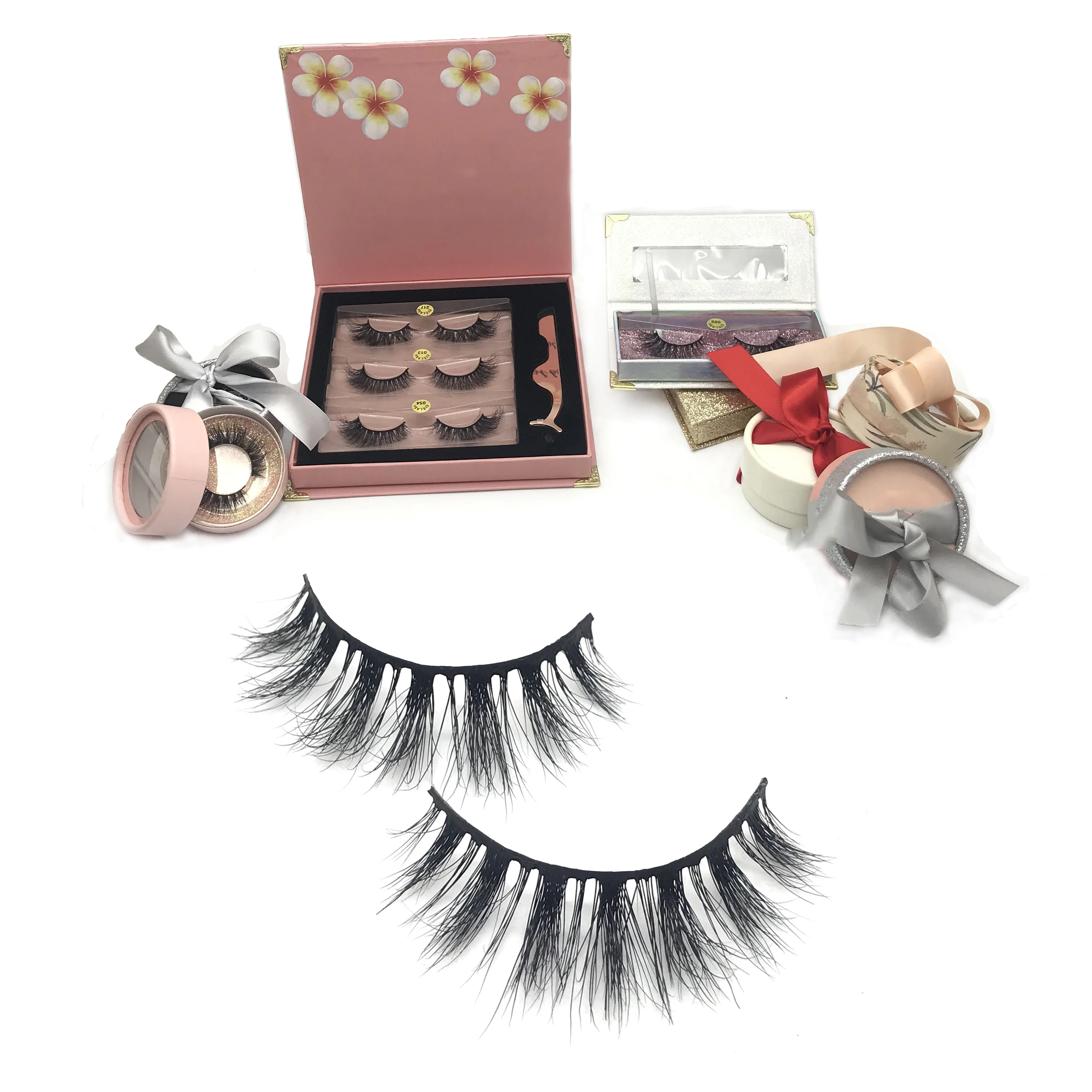 

Most popular wholesale mink lash strips eyelash with custom packaging, Natural black