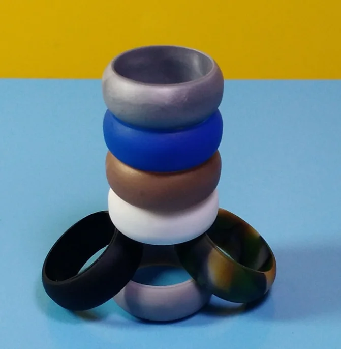 交叉适合男士的硅胶环