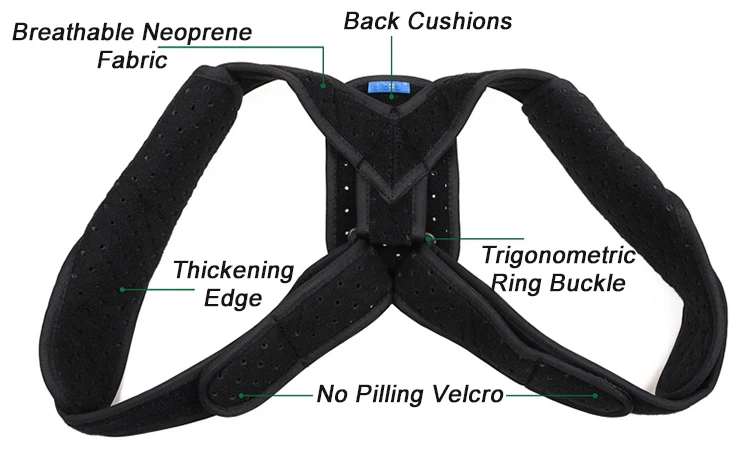 Back Pain Relief Upper Back Support Belt Orthopedic Back Corrector Posture Corrector Brace for Men and Women