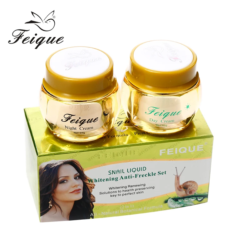 

TOP! Feique snail white Beauty Skin Whitening cream with nature snail extract beauty, Day cream:white/night cream:yellow